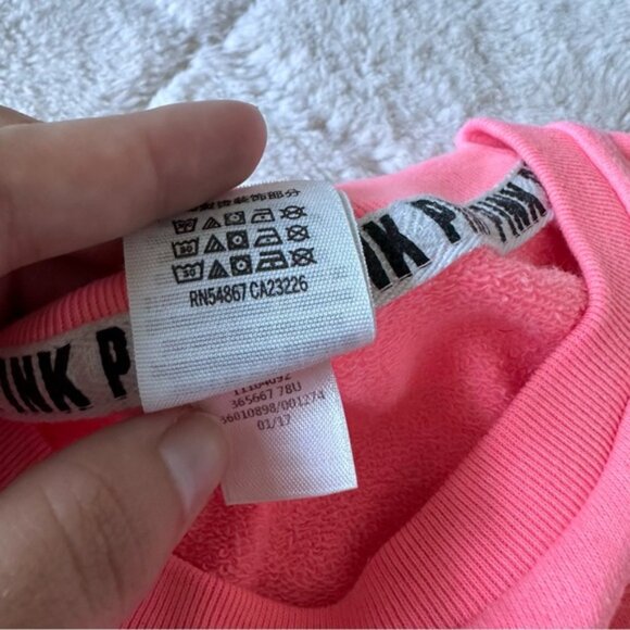 Victoria's Secret PINK | Coral Cold Shoulder Raw Hem Long Sleeve | Size Small - Picture 10 of 12